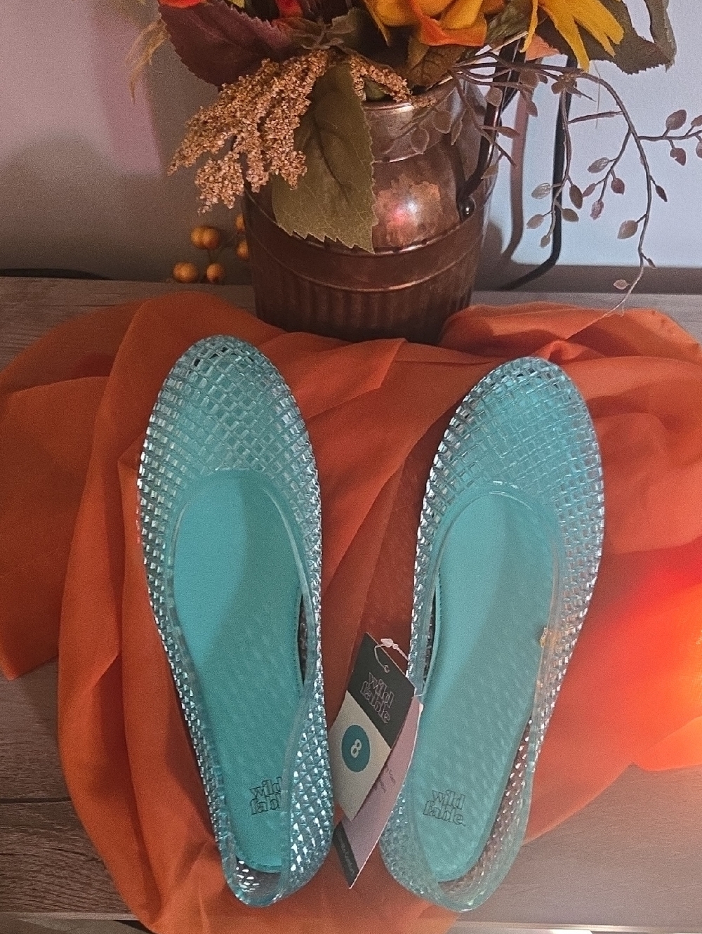 wild fable Teal Jelly Flats